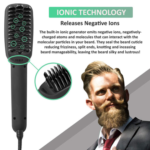 Ionic Beard Straightener Brush – Rapid Beard