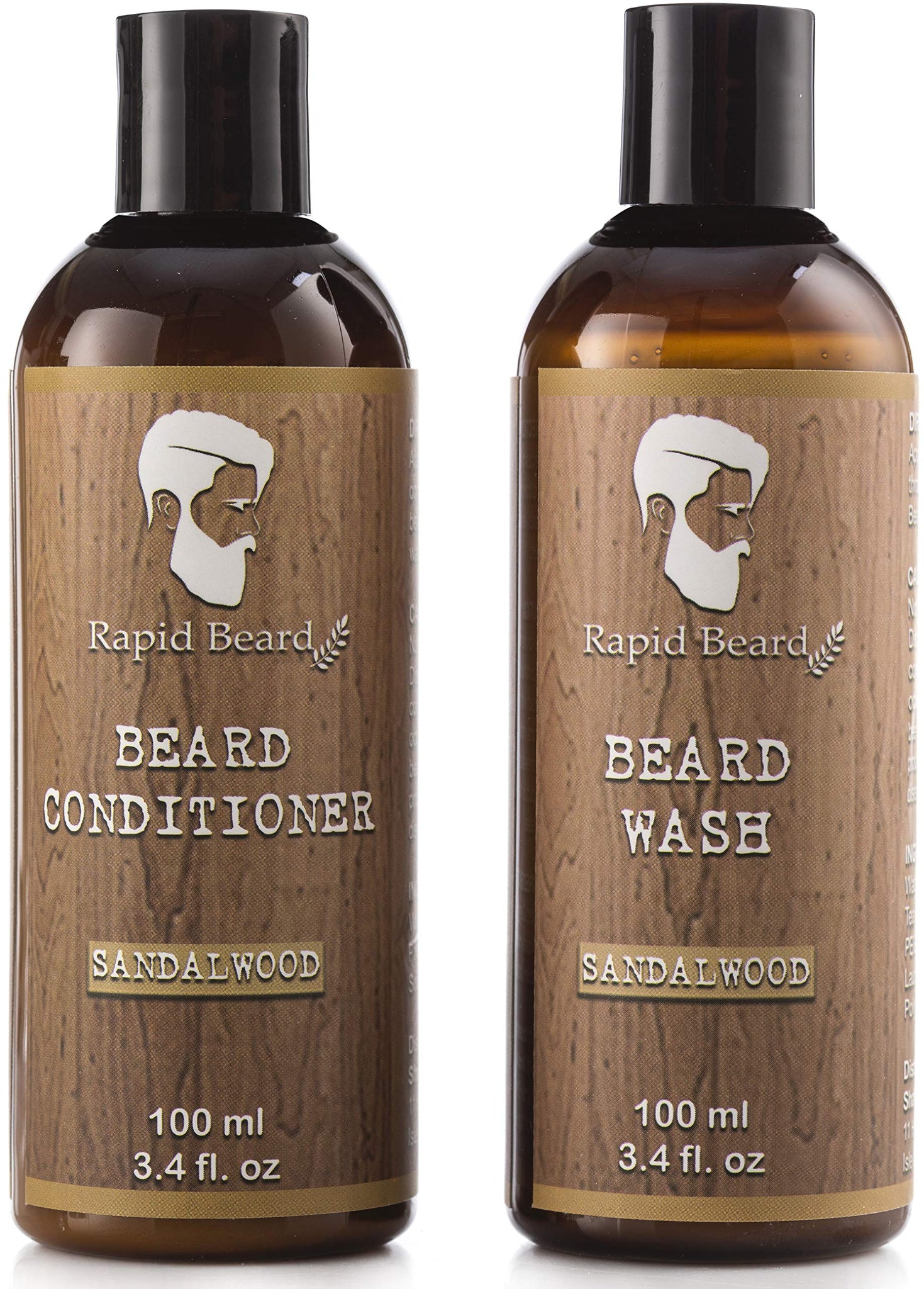 Beard Shampoo & Conditioner (Sandalwood, – Rapid Beard